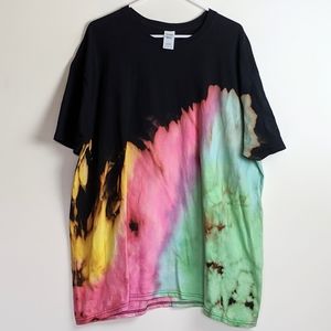 Hand Dyed Reverse Tie Dye T-shirt 2XL